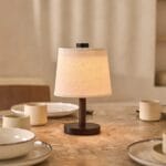 Lampă reîncărcabilă Rover din lemn, maro închis - imagine 9