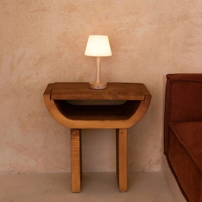 Lampă reîncărcabilă Zoë din lemn, maro deschis - imagine 6