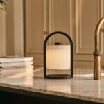 Lampă reîncărcabilă River din lemn, negru - imagine 12