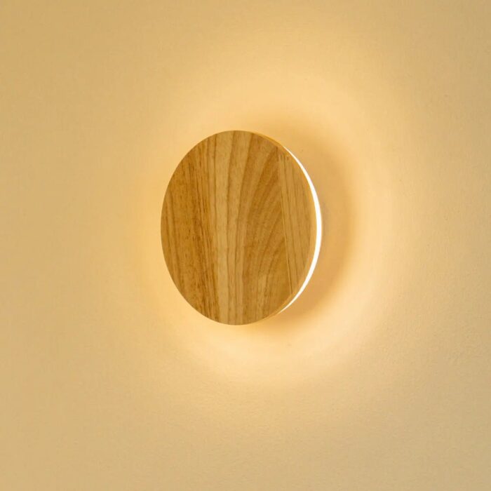 Aplică reîncărcabilă Lou din lemn, maro deschis - imagine 8