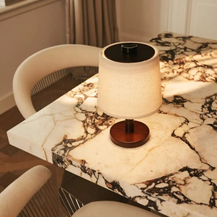 Lampă reîncărcabilă Rover din lemn, maro închis - imagine 16