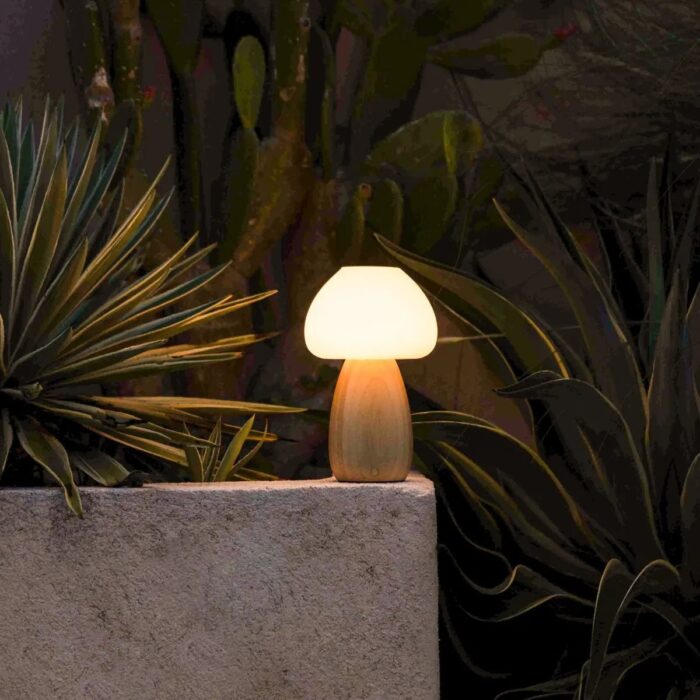 Lampă Ursuleț cu Lemn Natur | Reîncărcabilă, Fără Fir, Lumină Reglabilă - imagine 5