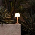 Lampă reîncărcabilă Zoë din lemn, maro deschis - imagine 2