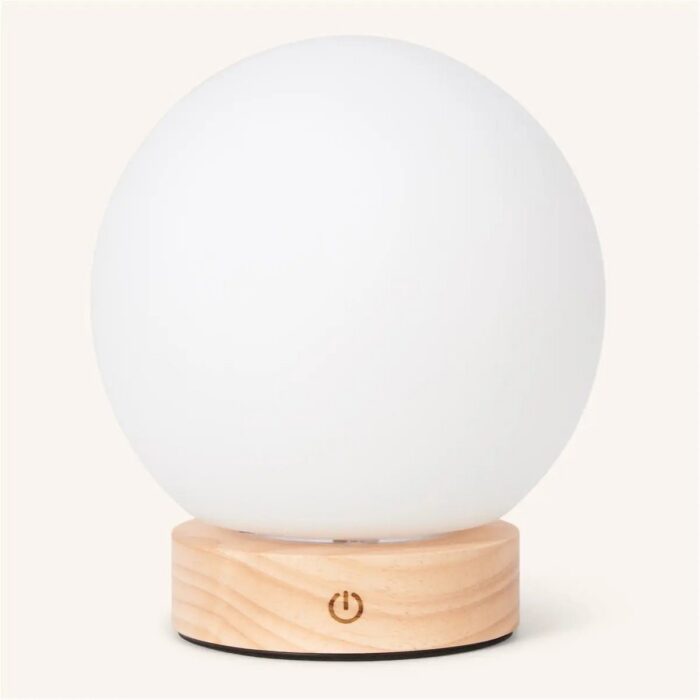 Lampă Flore din Lemn Maro Deschis | Reîncărcabilă, Dimabilă și fără Fir - imagine 12