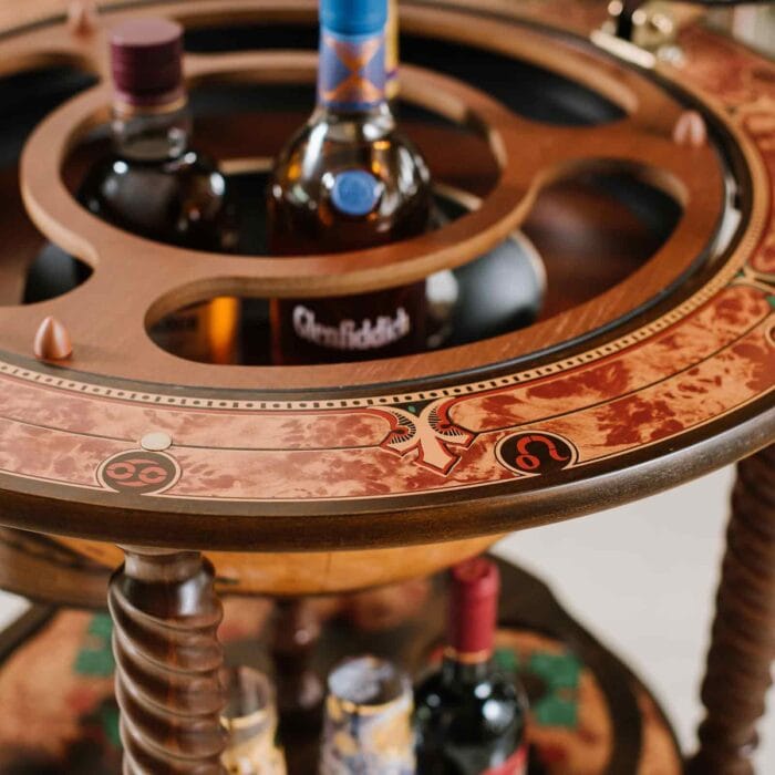 Bacco - Glob Bar Italian cu Detalii Vintage din Secolul XVI - imagine 6