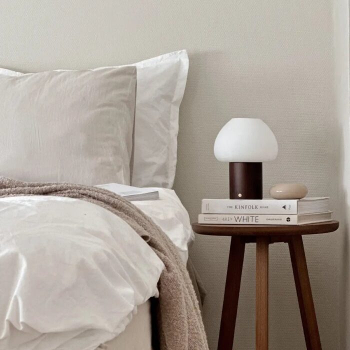 Lampă reîncărcabilă Fynn din lemn, maro închis - imagine 16