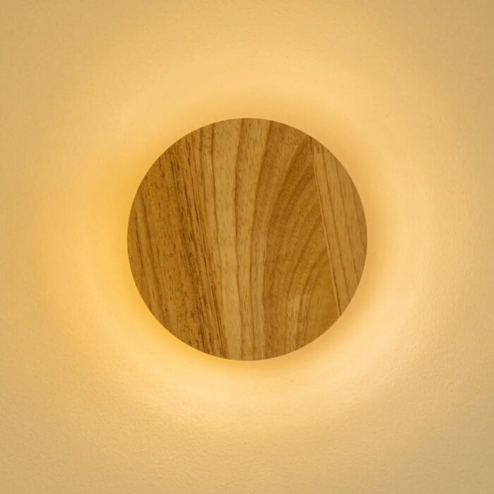 Aplică reîncărcabilă Lou din lemn, maro deschis - imagine 12