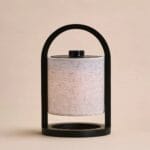 Lampă reîncărcabilă River din lemn, negru - imagine 14