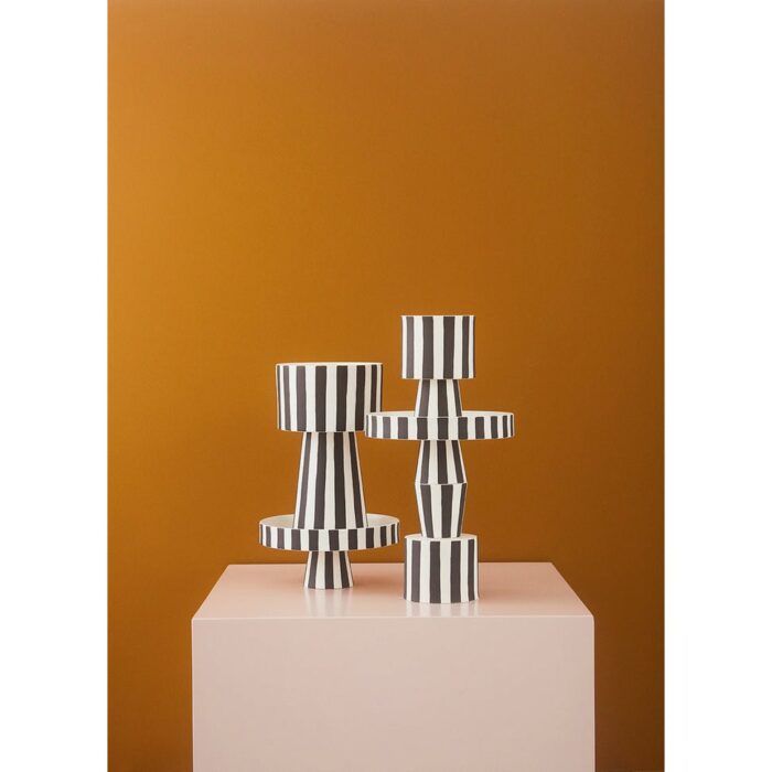 Ghiveci Ceramic Toppu - Minimalist în Alb și Negru - imagine 3