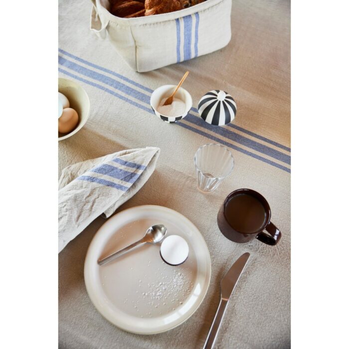 Recipient decorativ Bonbonniere cu dungi artizanale - imagine 3