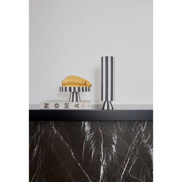 Platou decorativ Toppu - design grafic în alb și negru - imagine 2