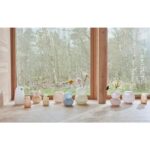 Vază Lasi Trandafirie din Sticlă Suflată Manual - imagine 4