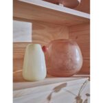 Vază Lasi Organică din Sticlă Suflată Manual - Taupe - imagine 2