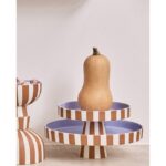 Tavă Toppu Mare - Design Manual în Dungi Multicolore - imagine 3
