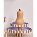 Tavă Toppu Mare - Design Manual în Dungi Multicolore - imagine 4