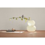 Vază Lasi din Sticlă Suflată Manual - Vanilie - imagine 3