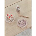 Farfurie pentru desert Jali cu buline realizată manual din sticlă - imagine 2