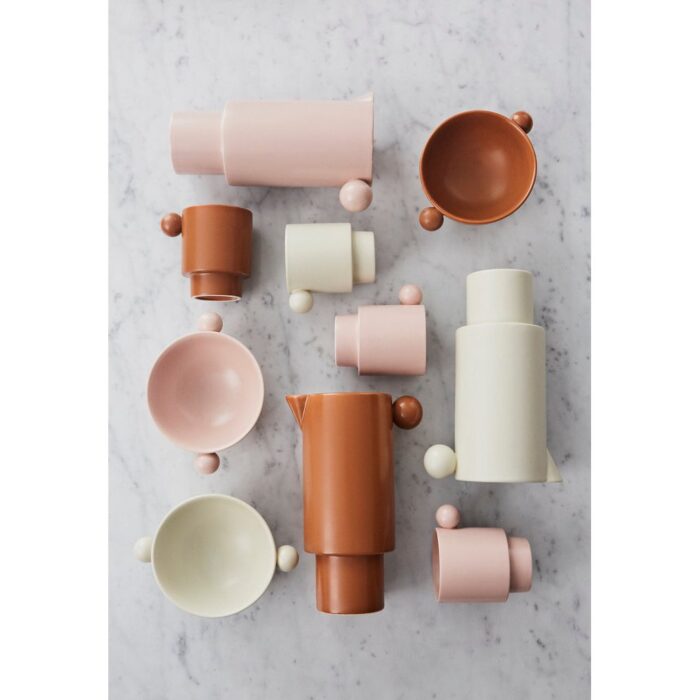 Bol decorativ Inka din porțelan, stil scandinav - imagine 3