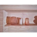 Vază Lasi Organică din Sticlă Suflată Manual - Taupe - imagine 4