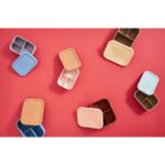 Cutie pentru prânz din silicon cu 3 compartimente - imagine 2