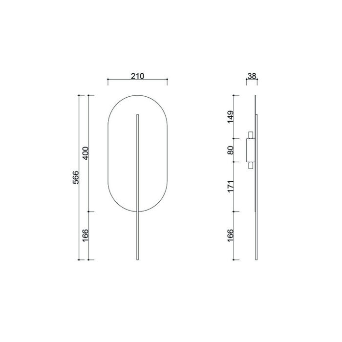 ROKKE - Aplică de perete neagră cu finisaj din alamă - imagine 6