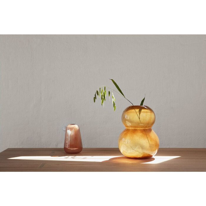Vază Inka - Model Mic, Sticlă Suflată Manual în Nuanță de Nucșoară - imagine 3