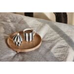 Recipient decorativ Bonbonniere cu dungi artizanale - imagine 4