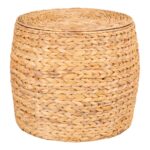 Măsuță Laterală Delia din Zambilă de Apă - Design Natural, Ø43 cm