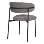 Scaun Mira - Set de 2 Scaune Dining Tapițate în Gri Deschis - imagine 4