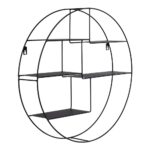 Raft Circular Genk - Negru, Design Industrial - imagine 2