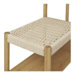 Cuier Ember din bambus cu bancă - Natural, 95x36x165 cm - imagine 4