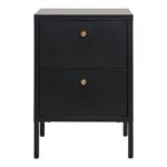 Comodă Dalby cu 2 sertare - Design elegant în negru