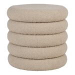 Puf Brooklyn cu Spațiu de Depozitare - Textură Bouclé Bej