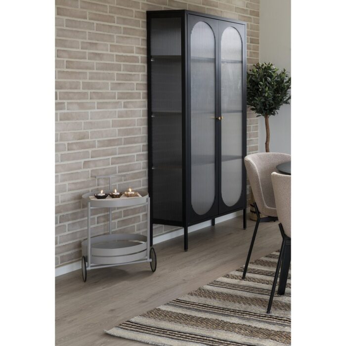 Cărucior Bar Beja din Oțel, Gri - Design Modern și Practic - imagine 2