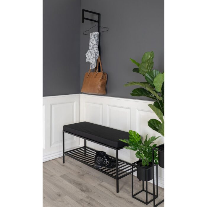 Bancă Vita - Design Minimalist, Negru, 100 cm - imagine 2