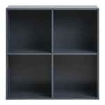 Raft de perete Horne din lemn - eleganță în nuanțe de gri închis