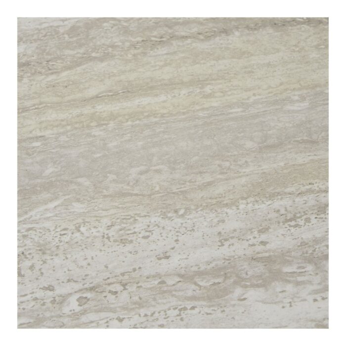 Măsuță de cafea Aalst - Design minimalist cu blat bej și picioare negre - imagine 4