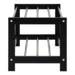 Suport elegant pentru încălțăminte Padova - Lemn de plop și oțel, Negru - imagine 4