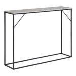 Consola Vita - Aspect Travertin, Design Modern, Negru - imagine 4