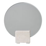 Oglindă de masă cu bază din travertin - design minimalist, Ø18 cm - imagine 3