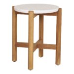 Masă Laterală Terracina - Design Natural cu Blat din Terrazzo