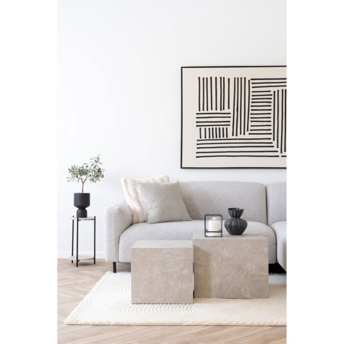 Set de Măsuțe Prague - Aspect Marmură, Design Modern - imagine 2