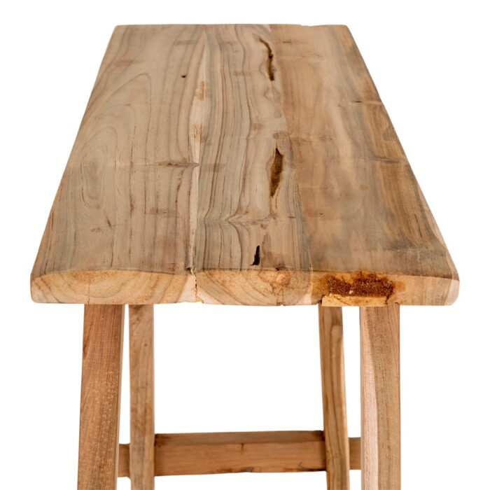 Consolă Girona din lemn de tec natural - design rustic elegant - imagine 4