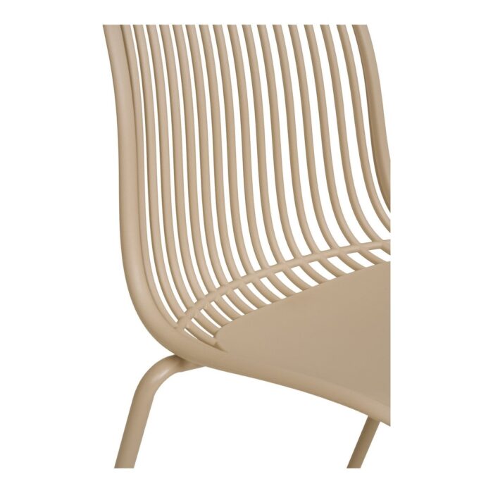 Set 4 Scaune Branson pentru Grădină - Nuanță Nisip, Stivuibile - imagine 6