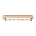Cuier decorativ Abano din lemn de plop și șnur - Design nordic natural, 78 cm - imagine 2
