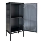 Vitrina Adelaide Neagră cu Uși din Sticlă - Design Modern și Elegant - imagine 3