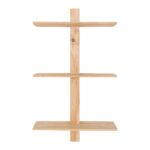 Raft de perete Almelo din lemn natural de pin, cu trei polițe - imagine 2