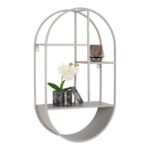 Raft oval de perete Feira - Eleganță industrială în nuanțe de gri - imagine 4