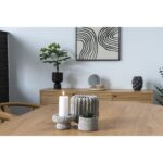 Oglindă de masă cu bază din travertin - design minimalist, Ø18 cm - imagine 6