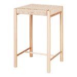 Scaun înalt Abano din lemn natural și împletitură - Design Nordic - imagine 2